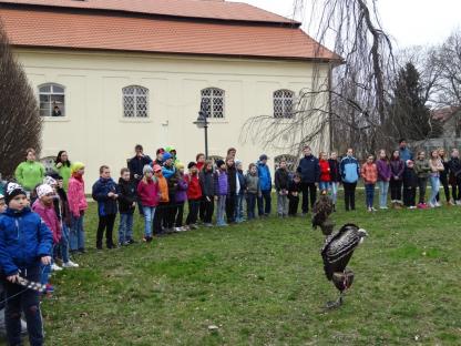 Páťáci při výkladu 